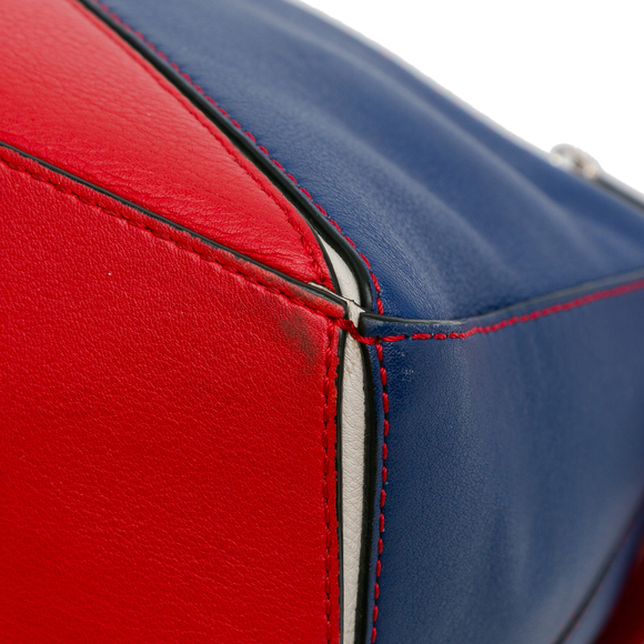 Pre-Loved LOEWE Small Bicolor Calfskin Puzzle Satchel - Picture 11 of 12